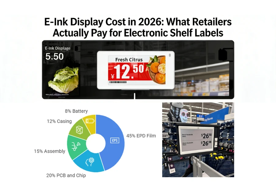 E-Inkdisplaykoste in 2026: Wat betaole retailers veur elektronische reklabels