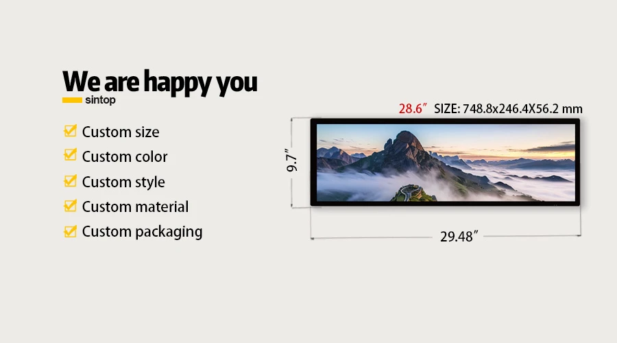 28 .6 Inch Bar Display Digital Signage