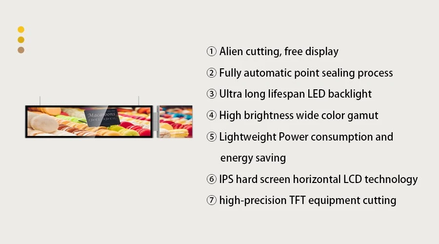 49 INCH LCD Bar Display SCREEN With Light Box -two Screens Connected
