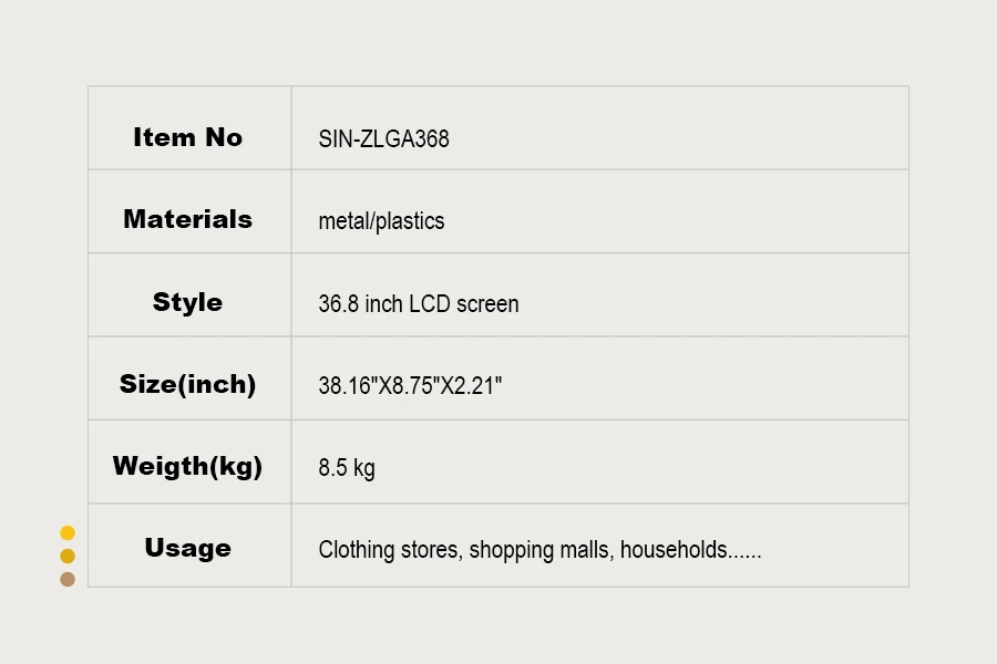 36.8 Inch Digital Signage Digital Signage